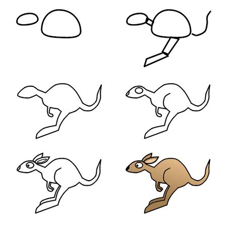 More images for kangaroo drawing easy » Drawing a cartoon kangaroo