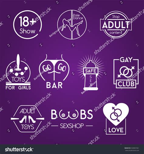 Sex Adult Xxx Badges White Vector Stock Vector Royalty Free 569897461