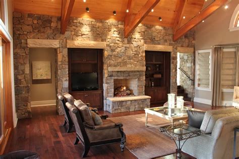 10 Living Room Stone Wall Ideas Decoomo