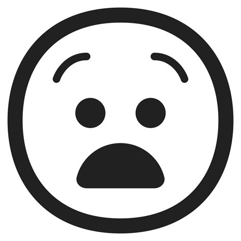 Anguished Face Icon Fluentui Emoji Mono Iconpack Microsoft