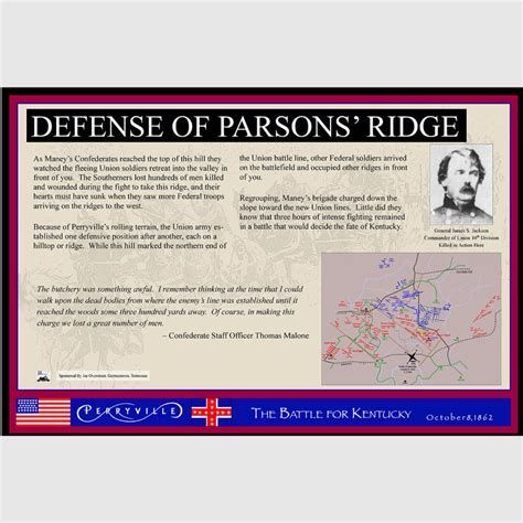 battle of perryville interpretive signs blue and gray education society