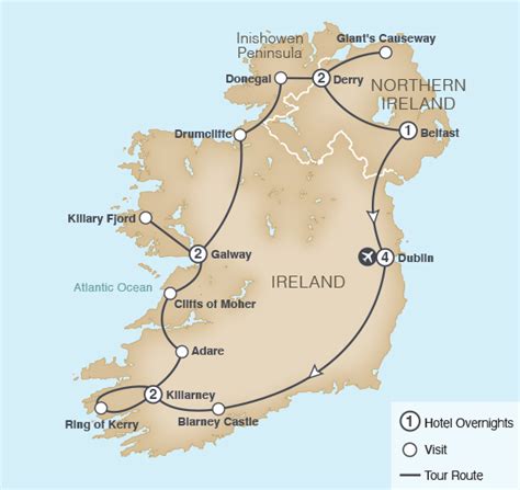 Best Of Ireland Map 2023 