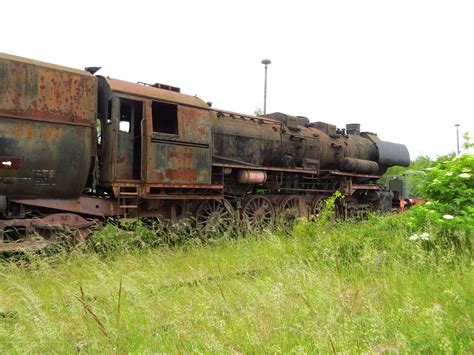 Abandoned Wartime Steam Lokomotive German Class 5280 In Staßfurt