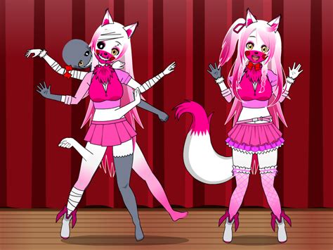 Mangle And Funtime Foxyfemale P1 By Jelsa Fan Mmd On Deviantart