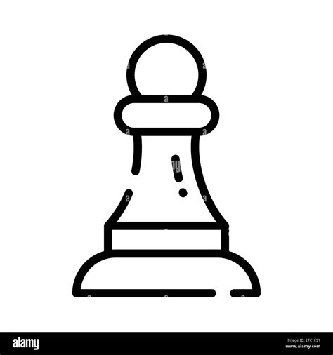 trendy vector of chess pawn in editable style strategy in modern design style stock vector