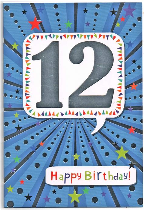 Birthday Card For 12 Year Old Boy Birthdaybuzz 12 Year Old Boys