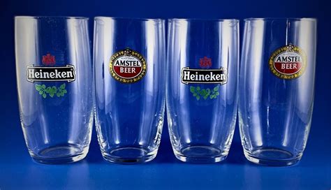 Set Of Four Vintage Beer Glasses Etsy