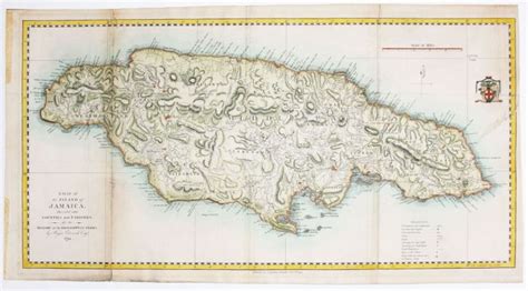 A Map Of The Island Of Jamaica Divided Into Counties And Parishes 1794 Bryan Edwards