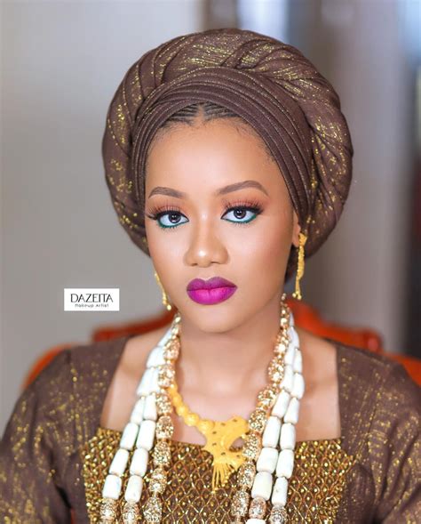 Nigerian Latest Bridal Gele And Makeup Ideas For 2021 MÉlÒdÝ JacÒb In 2022 Nigerian Wedding