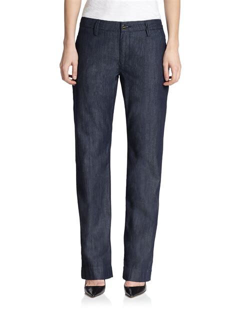 Lyst Frame Le Straight Leg Chambray Pants In Blue For Men