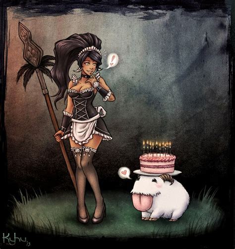 french maid nidalee poro by k y h on deviantart gathered by how2win