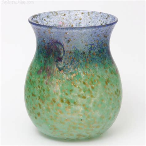 Antiques Atlas Monart Glass Vase With Gold Aventurine C1930