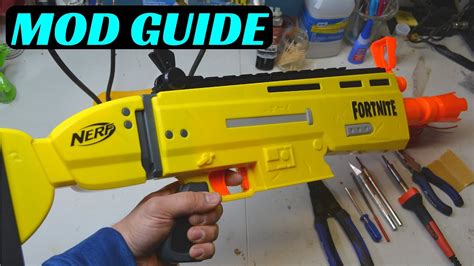 Is purple better than yellow? MOD GUIDE NERF FORTNITE AR-L SCAR (How To Mod A Flywheel ...