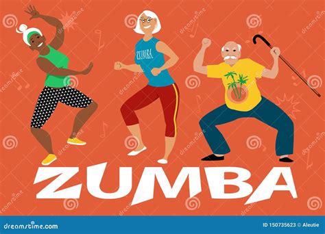 zumba gold for seniors stock vector illustration of energetic 150735623