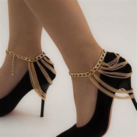 New High Heel Shoe Fashion Multilayer Chains For Women And Girls Todays Best Daily Deals Temu