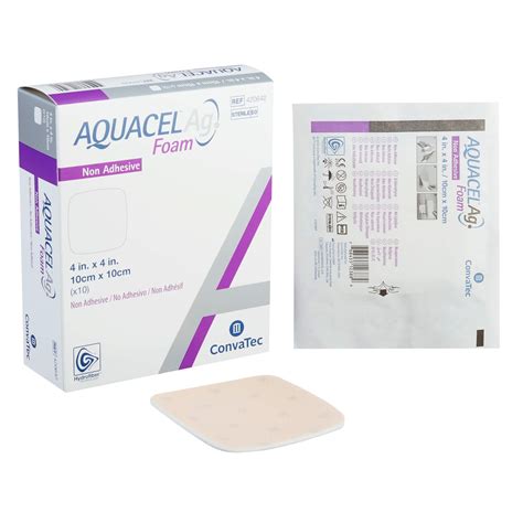 ConvaTec Aquacel Ag Hydrofiber Dressing With Ionic Silver Pack Of 10