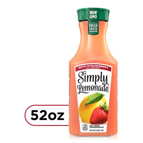 Simply Lemonade With Strawberry All Natural Non Gmo 52 Fl Oz Garden Grocer