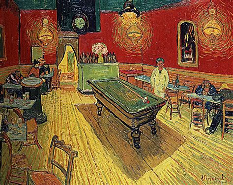 Cafe La Nuit Van Gogh Arles - 1888 Vincent Van Gogh Le Café de nuit, place Lamartine à Arles Huile
