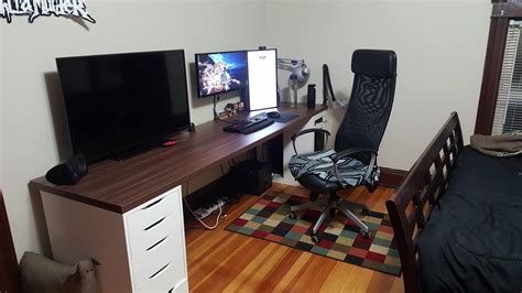 There are other parts too, but these are the main components that make up my desk. Ikea Countertop Desk 98 inches! : battlestations