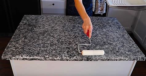 Can You Paint Your Countertops To Look Like Granite Diy Faux Granite