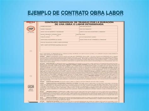 Modelo De Contrato De Obra Labor En Colombia