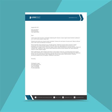 Letterhead Design Template Business Form Letter Template All In One