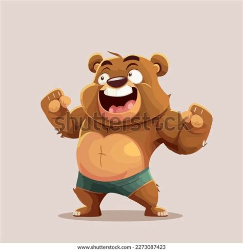 Vector Cartoon Funny Brown Bear Character Stock Vector Royalty Free 2273087423 Shutterstock