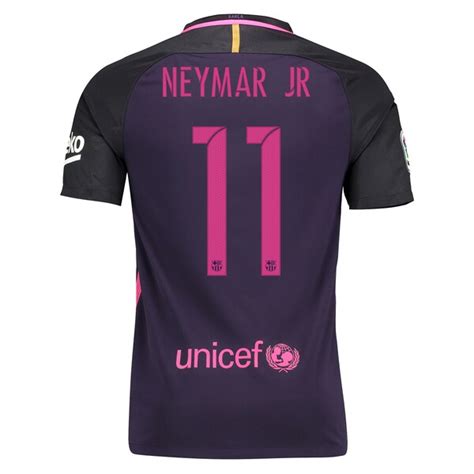 Neymar Santos Barcelona Adidas 201617 Away Replica Jersey Purple