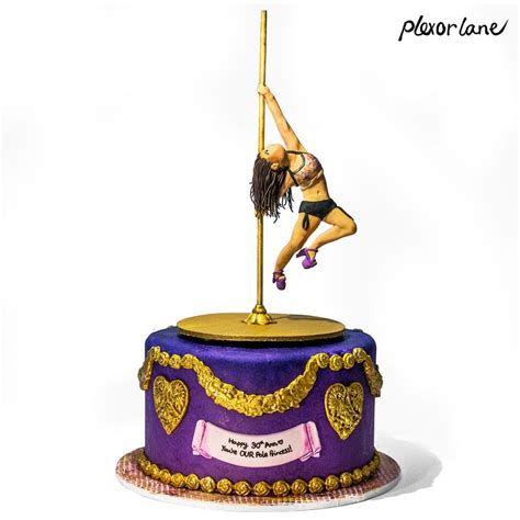 Pole Dancer Fondant Topper Elegantburlesque Style Cake Fondant