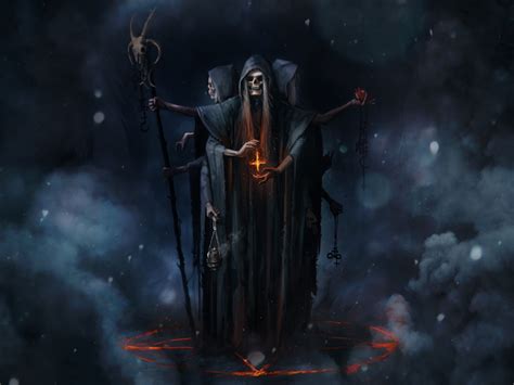 Wallpaper Skull Reaper Death Fantasy Art Desktop Wallpaper Hd Image