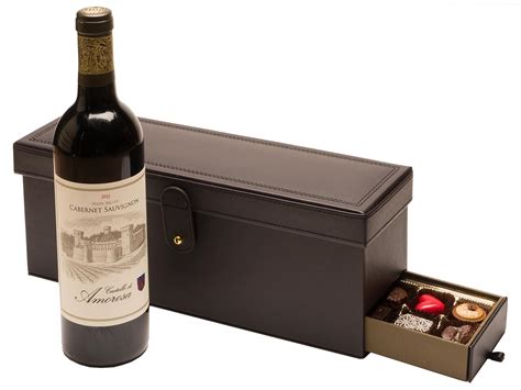 Wine And Chocolate Brown Leather Box 12 Pc Schmids Of San Clemente
