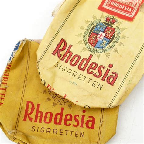 Holland Dutch Militaria Set Of 2 Empty Dutch Rhodesia Cigarettes Packages