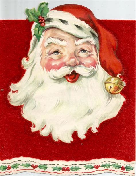 Vintage Retro Santa Claus Christmas Card Digital Download Etsy