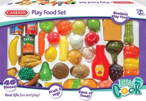 Casdon Play Food Set Little Cook Plastic Pretend Food Role Play Toy