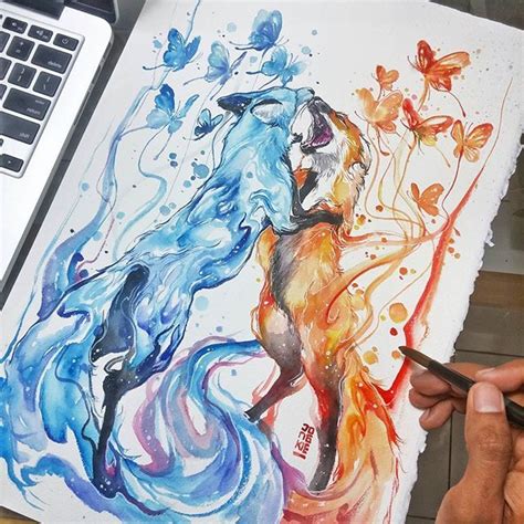 Uma Verdadeira Explosão De Cores Nas Aquarelas De Jongkie Uma Arte