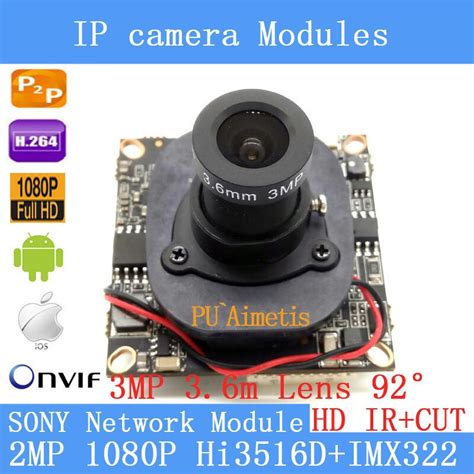 1 28 Sony Hi3516d Imx322 Ip Camera Module Board Onvif P2p 1080p