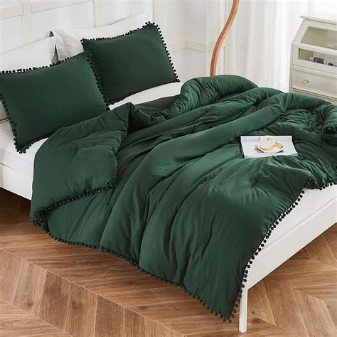 Andency Emerald Green Comforter Set King Size 104x90 Inch