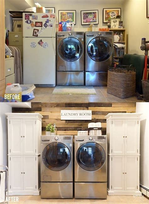 Diy Wood Accent Wall And Laundry Room Makeover Diy Huntress