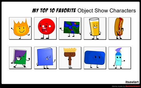 My Top 10 Favourite Object Shows Characters By Adrianmacha20005 On