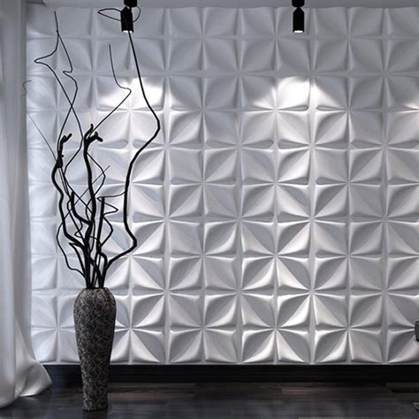 Jp Art3d 装飾3d壁パネル テクスチャード加工 3d壁カバー ホワイト タイル12枚 32平方フィート