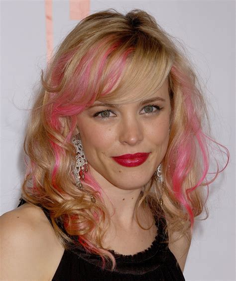 Rachel Mcadams The Futures Bright Celebrities With Colored Streaks