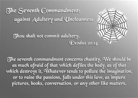 The Seventh Commandment Against Adultery And Uncleanness Bible