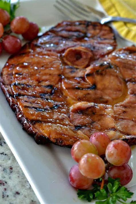 How To Make Broiled Ham Steak With Mustard Glaze