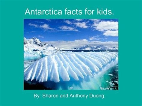 It is the fifth largest continent and the coldest. "Antarctica facts for kids." from Story Jumper | Facts for ...