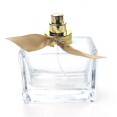100ml Wholesale Empty Square Shape Spray Transparent Glass Perfume