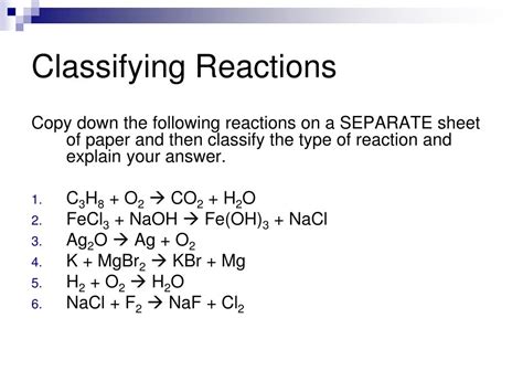 PPT - 5 Types of Chemical Reactions PowerPoint Presentation, free ...