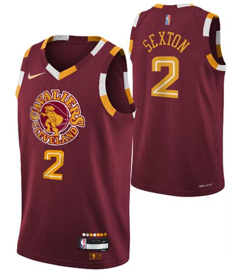 Men S Cleveland Cavaliers White 2 Collin Sexton Red 2021 2022 75th Anniversary City Edition