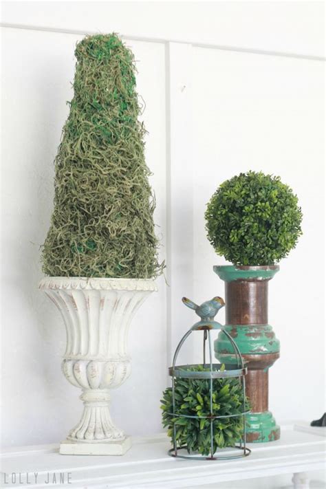 Easy Diy Moss Topiary Using Fake Moss And A Styrofoam Cone Moss