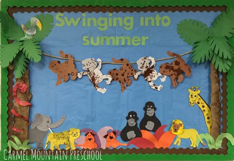 Fun And Easy Swinging Into Summer Classroom Bulletin Board Preschool