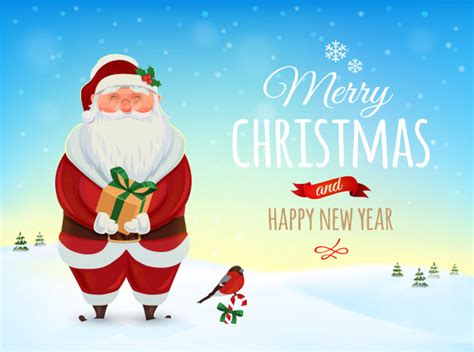 Christmas Greeting Card Poster Funny Santa Winter